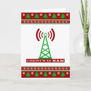De Festividades Cartão da camisola feia" do radioamador do Natal 