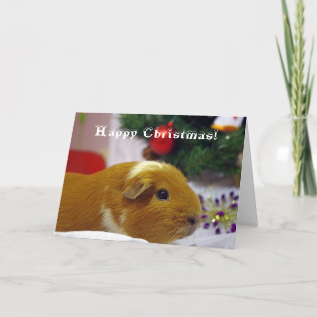 De Festividades Cartão da cobaia do Natal feliz (Frente)