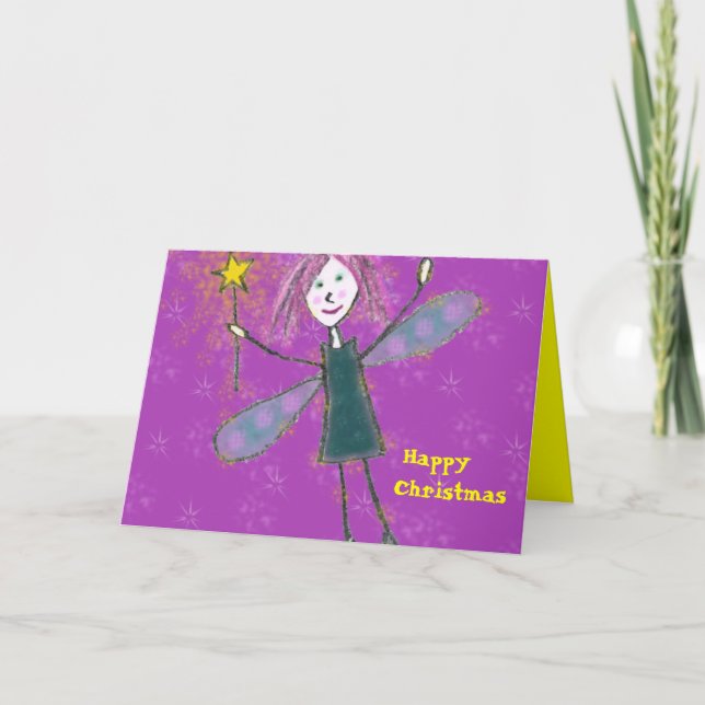 De Festividades Cartão da fada do Natal (Frente)