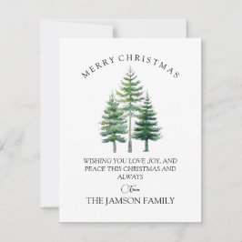 De Festividades Cartão da família da árvore natalícia Elegante Wat