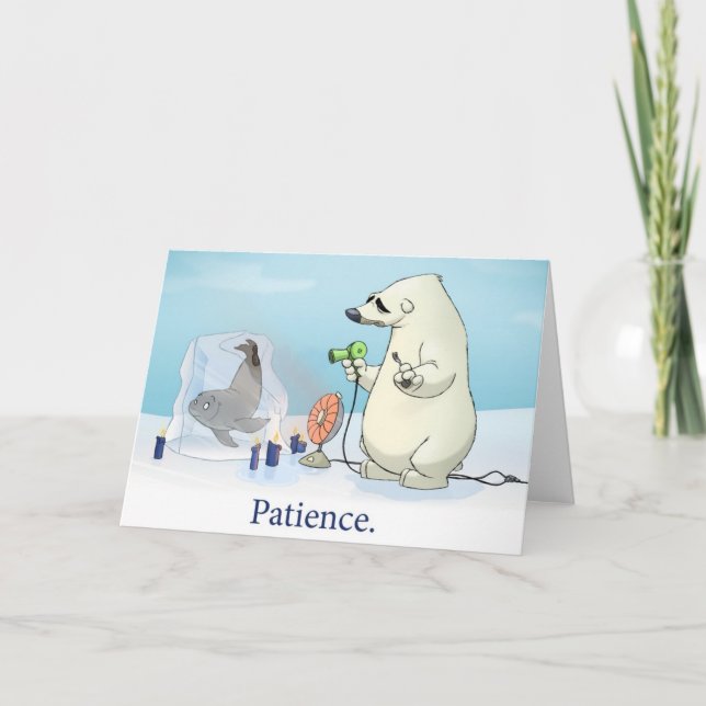 De Festividades Cartão da "paciência" (vazio para dentro) (Frente)