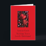 De Festividades cartão da tia & do tio Feliz Natal<br><div class="desc">' Tis a estação a party e comemorar: Feliz Natal! Surpreenda seus mais próximo e mais caro, seus amigos, colegas de trabalho, vizinhos ou mesmo seu chefe com um cartão especial. Muito design diferente disponível: de um cartão moderno da fotografia da colagem, uns ornamento de mistura e umas paisagens do...</div>