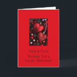 De Festividades cartão da tia & do tio Feliz Natal<br><div class="desc">' Tis a estação a party e comemorar: Feliz Natal! Surpreenda seus mais próximo e mais caro, seus amigos, colegas de trabalho, vizinhos ou mesmo seu chefe com um cartão especial. Muito design diferente disponível: de um cartão moderno da fotografia da colagem, uns ornamento de mistura e umas paisagens do...</div>