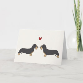 De Festividades Cartão Dachschund bonito do dia dos namorados