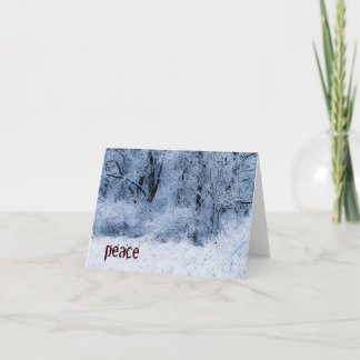 De Festividades Cartão das árvores da neve do Natal ("paz")