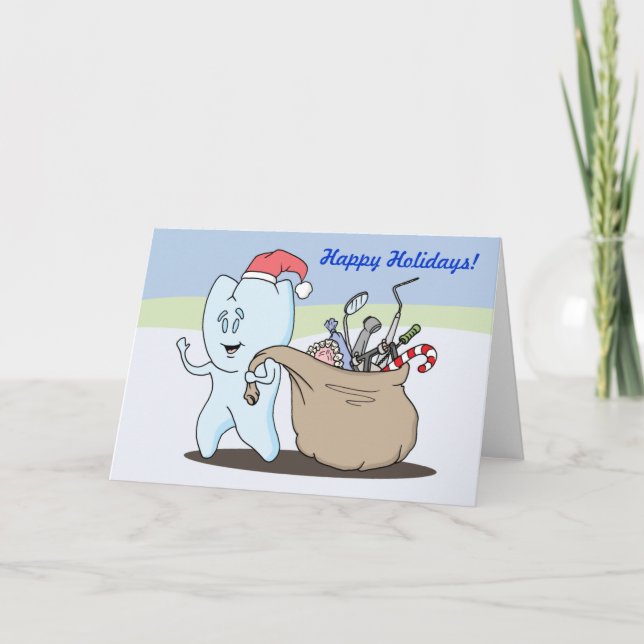 De Festividades Cartão dental dos feriados (Frente)