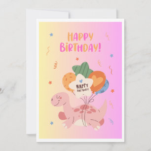 De Festividades Cartão Digital Feliz Aniversário, Rosa Delicado