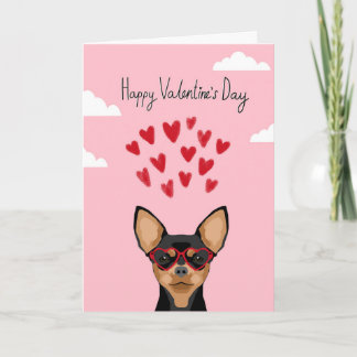 De Festividades Cartão do amor dos namorados da chihuahua - cão