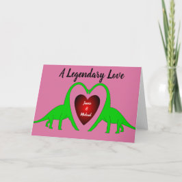 De Festividades Cartão do amor dos namorados do dinossauro a