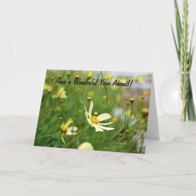 De Festividades Cartão do aniversário/ano novo (Frente)