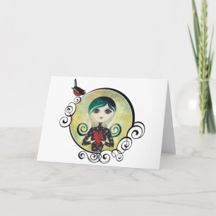 De Festividades cartão do azul da senhora