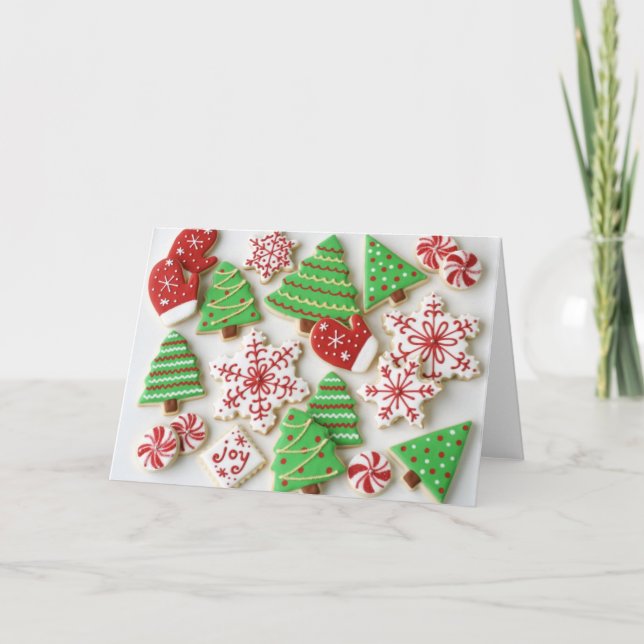 De Festividades Cartão do biscoito do Feliz Natal (Frente)