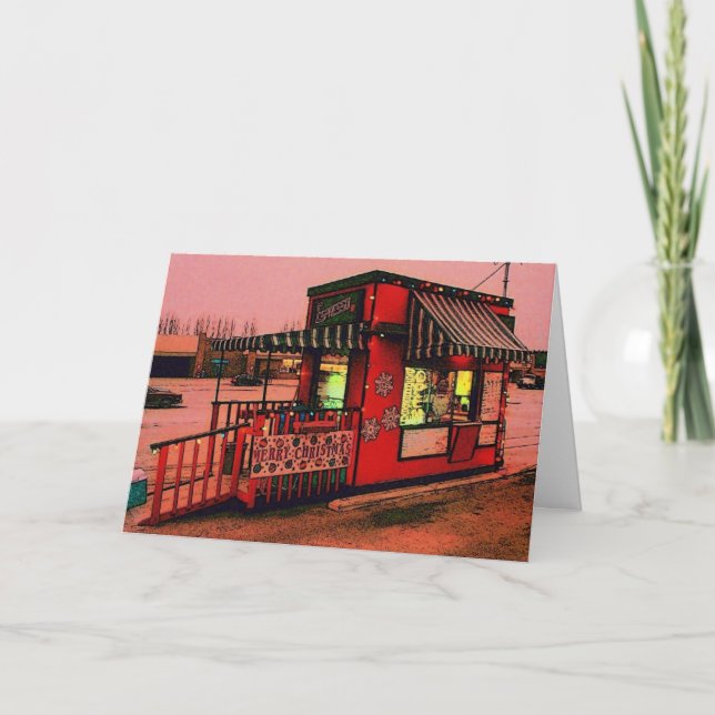 De Festividades Cartão do café do Natal (Frente)