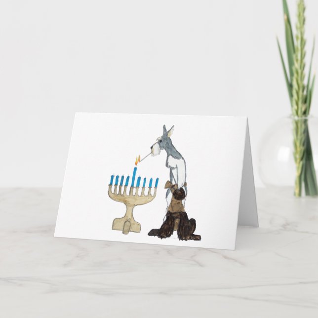 De Festividades cartão do chanukah (Hanukkah) (Frente)