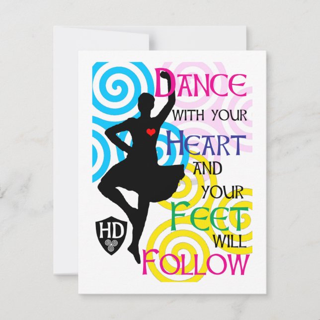 De Festividades Cartão do dançarino das montanhas (Frente)
