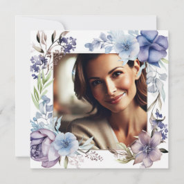 De Festividades Cartão do Dia das Mães Chic & Floral com Foto Per