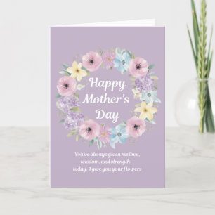 De Festividades Cartão do Dia das Mães com Flores