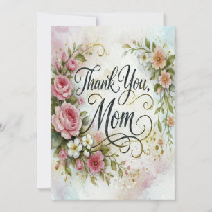 De Festividades Cartão do Dia das Mães com Foto e Texto Floral Per