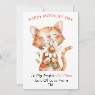 De Festividades Cartão do Dia das Mães do Gato Personalizado, Do m
