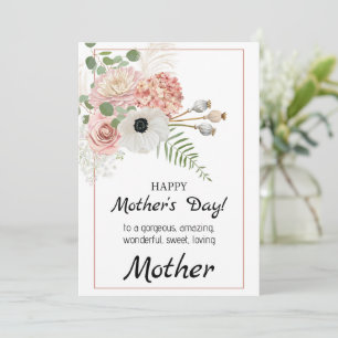 De Festividades Cartão do Dia das Mães Floral Rústico – Florescend