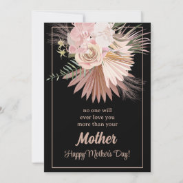 De Festividades Cartão do Dia das Mães Floral Rústico Sentimental