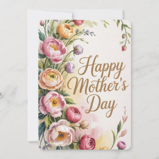 De Festividades Cartão do Dia das Mães Floral Vintage