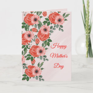 De Festividades Cartão do Dia das Mães Paster Flowers (Texto Comov
