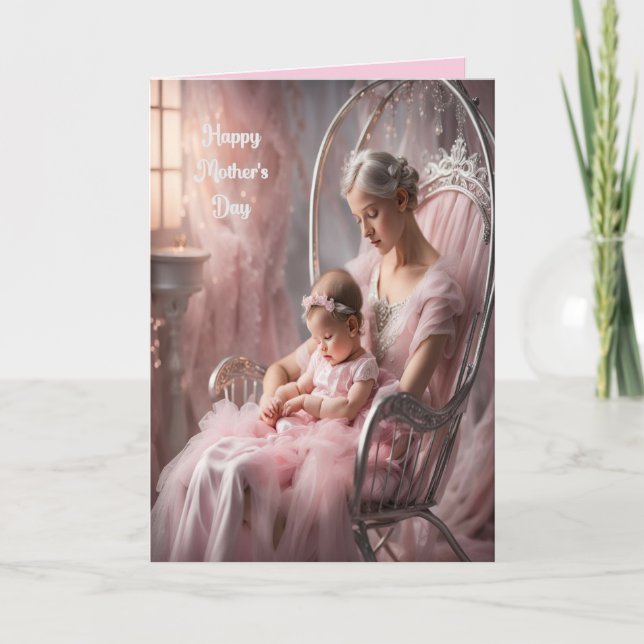 De Festividades Cartão do Dia das Mães Primeira Menina (Frente)