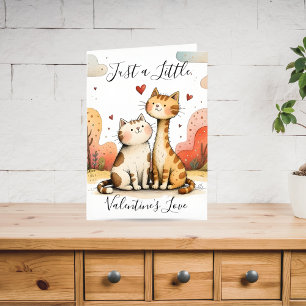 De Festividades Cartão do Dia dos Namorados com Gatinhos Fofos