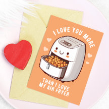Cartão do Dia dos Namorados da Air Fryer Fofa