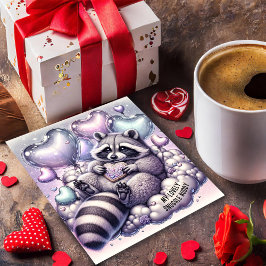 De Festividades Cartão do Dia dos Namorados do Guaxinim do Biscoit