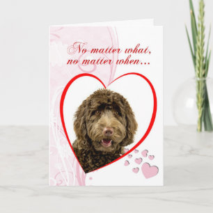 De Festividades Cartão do Dia dos Namorados do Labradoodle