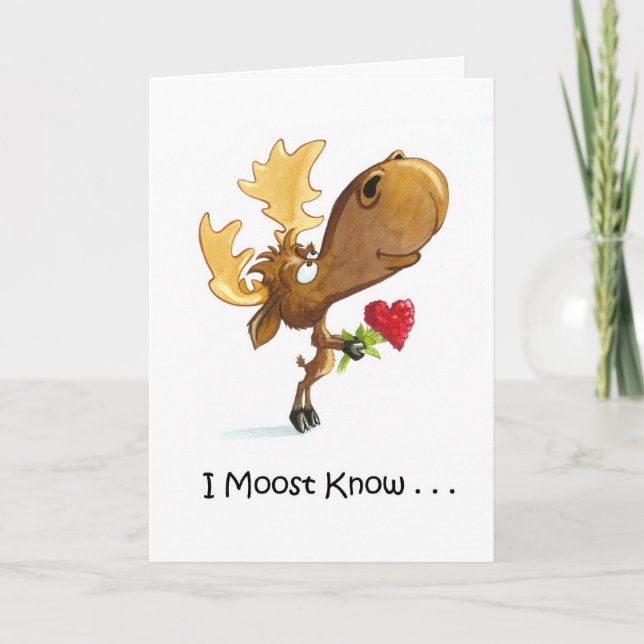 De Festividades Cartão do dia dos namorados dos alces (Frente)
