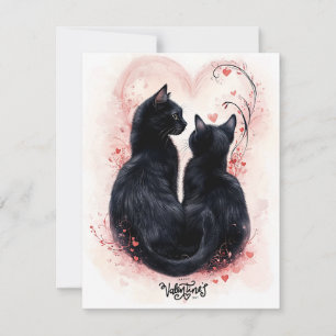 De Festividades Cartão do Dia dos Namorados dos Gatos Pretos Prote