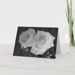 De Festividades Cartão do dia dos namorados - rosas brancos