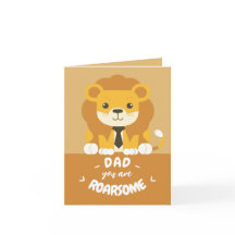 Cartão do Dia dos Pais do Leão Pai Roarsome