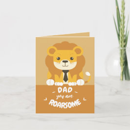 De Festividades Cartão do Dia dos Pais do Leão Pai Roarsome