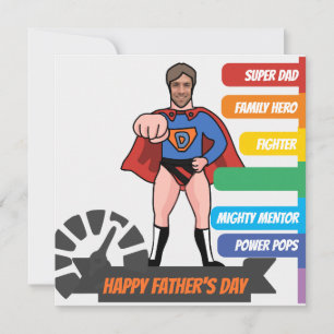 De Festividades Cartão do Dia dos Pais Super-herói
