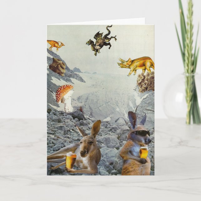 De Festividades Cartão do feriado do canguru (Frente)