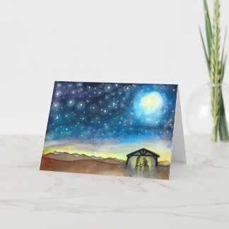 De Festividades Cartão do feriado do céu nocturno da natividade