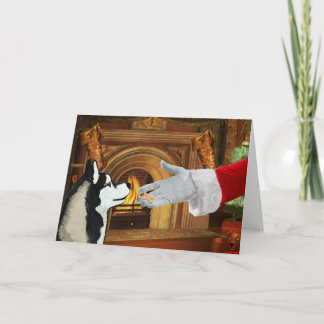 De Festividades Cartão do feriado do Natal do rouco Siberian