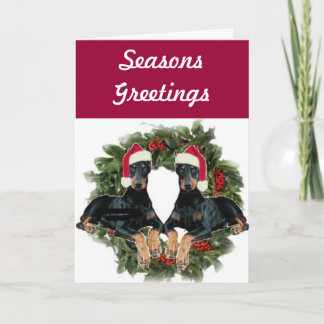 De Festividades Cartão do feriado do Pinscher do Doberman