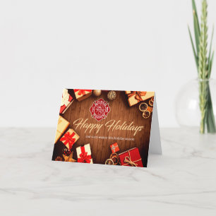 De Festividades Cartão do feriado do sapador-bombeiro