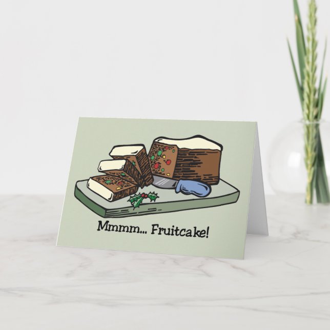 De Festividades Cartão do Fruitcake (Frente)