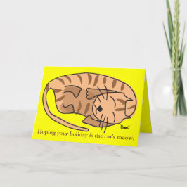 De Festividades Cartão do gato do sono