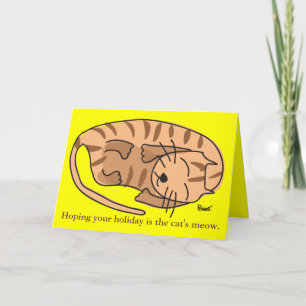 De Festividades Cartão do gato do sono