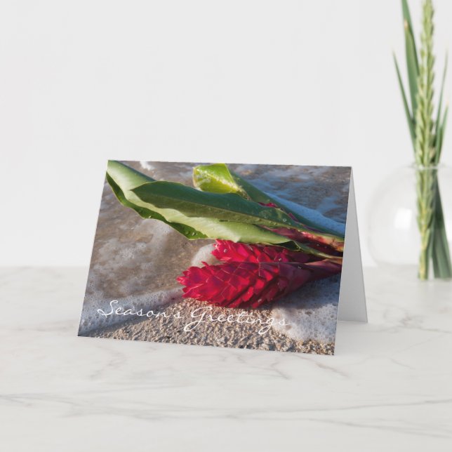 De Festividades Cartão do gengibre vermelho (Frente)