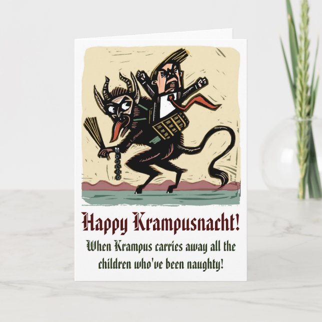 De Festividades Cartão do Krampus (Frente)