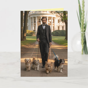 De Festividades Cartão do Lincoln Passeando com o Cachorro