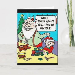 De Festividades Cartão do meu duende do papai noel "mim